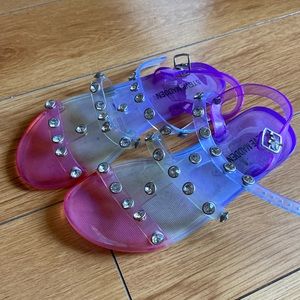 Steve Madden girls pink/purple saddles size 1